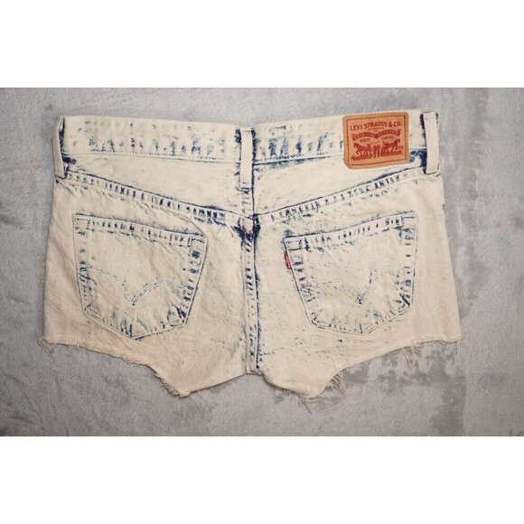 Levi’s Acid Wash Denim Shorts W26 | Vintage High-Waisted Cutoff | Y2K Grunge - Picture 6 of 11